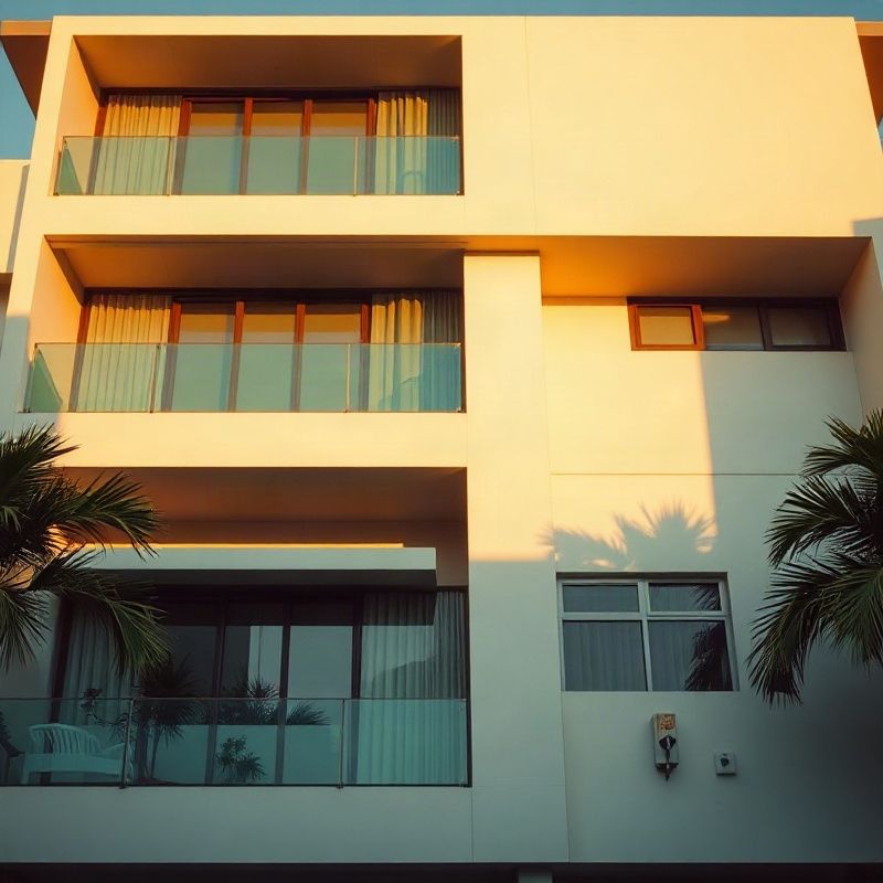 Facade of a contemporary high-end residential building in Belo Horizonte
