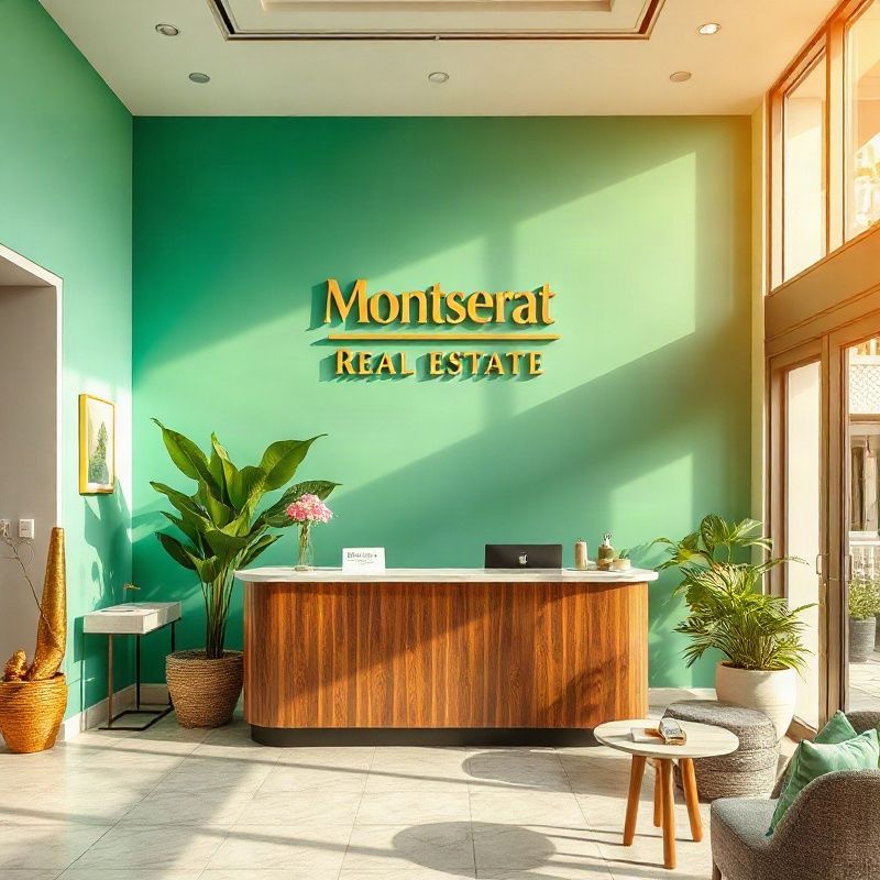 Elegant boutique real estate office reception in Belo Horizonte